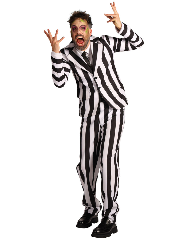 Poltergeist "Betelgeuse" Kostüm für Herren | Anzug Schwarz Weiß