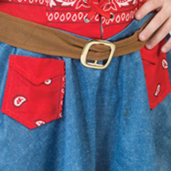 Cowgirl Kostüm "Arizona" für Mädchen | Blau Rot - Kinder Cowboykostüm