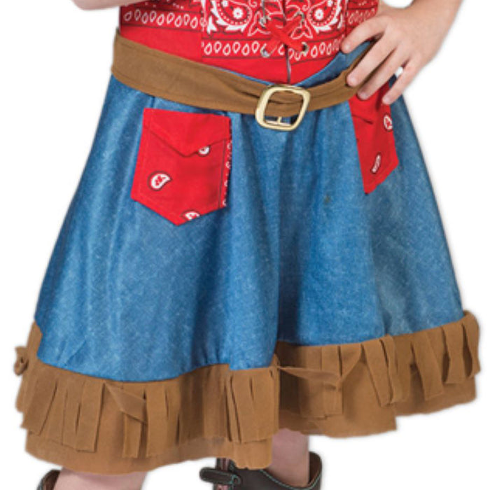 Cowgirl Kostüm "Arizona" für Mädchen | Blau Rot - Kinder Cowboykostüm