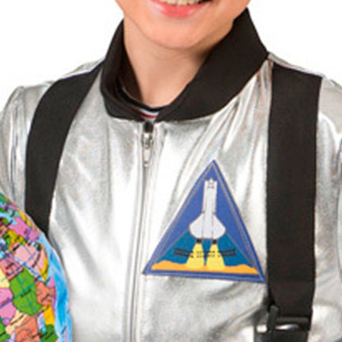 Astronauten Kostüm "Tobias" für Kinder | Silber Metallic