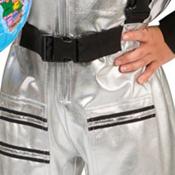 Astronauten Kostüm "Tobias" für Kinder | Silber Metallic
