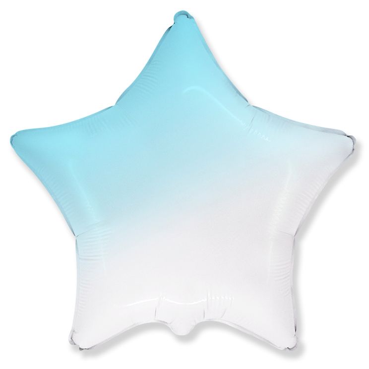 18" Stern Folienballon "Pastel Verlauf" Ø45cm | Blau