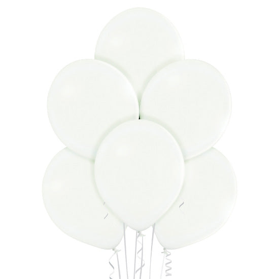 25 Stk. Luftballon Unifarben Ø 30cm | Weiß #002