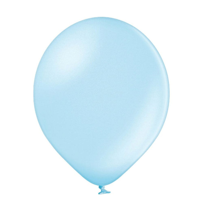 25 Stk. Luftballon Uni Metallic Ø 12cm | Hellblau #073