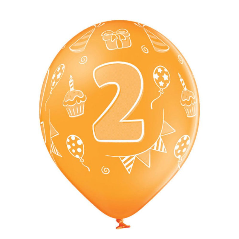 Luftballon Ø30cm Geburtstag #2 | 6 Stk. Bunt