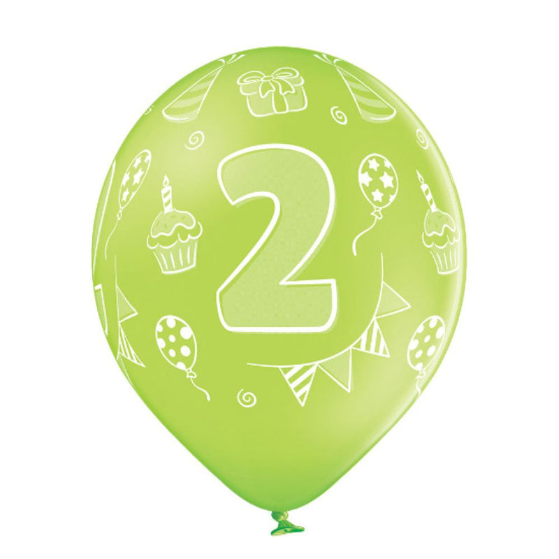 Luftballon Ø30cm Geburtstag #2 | 6 Stk. Bunt