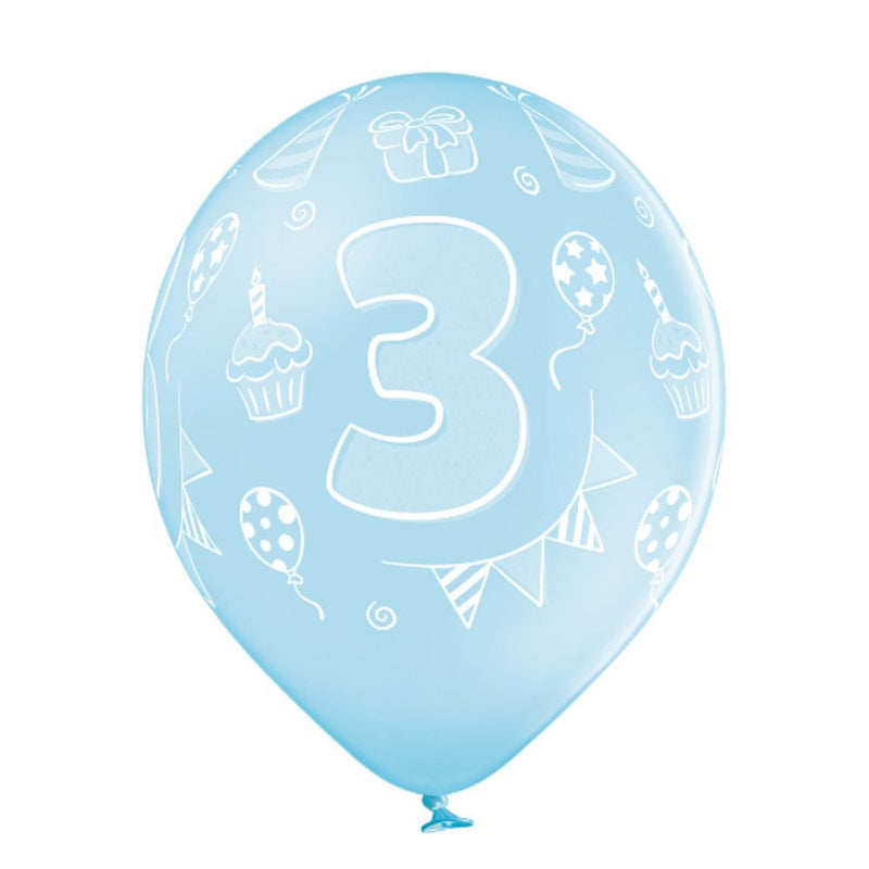 Luftballon Ø30cm Geburtstag #3 | 6 Stk. Bunt