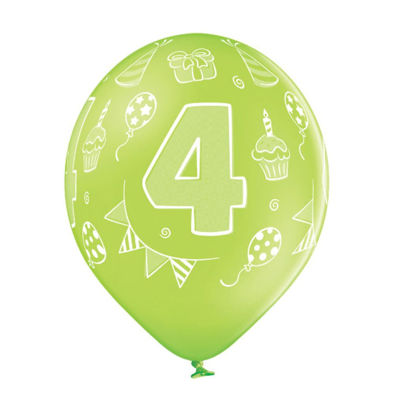 Luftballon Ø30cm Geburtstag #4 | 6 Stk. Bunt