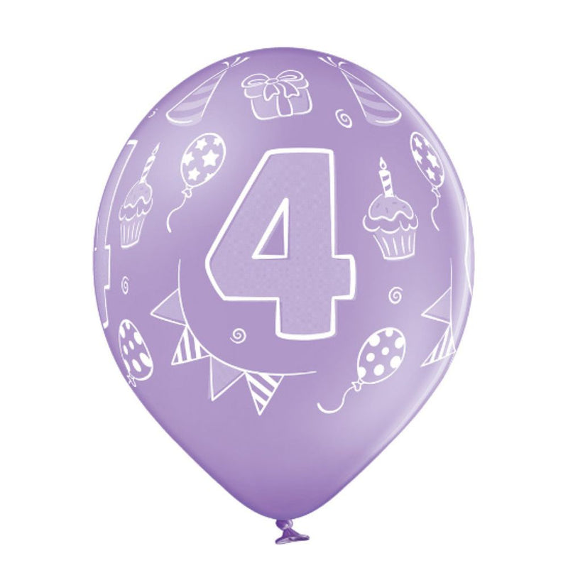 Luftballon Ø30cm Geburtstag #4 | 6 Stk. Bunt