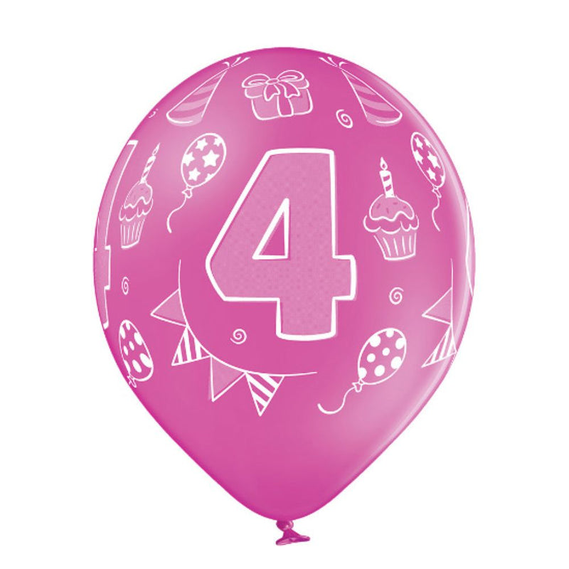Luftballon Ø30cm Geburtstag #4 | 6 Stk. Bunt