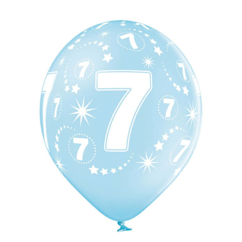 Luftballon Ø30cm Geburtstag #7 | 6 Stk. Bunt