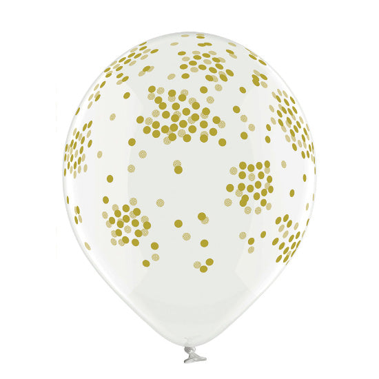 Luftballon Ø30cm "Konfetti" | 6 Stk. - Clear