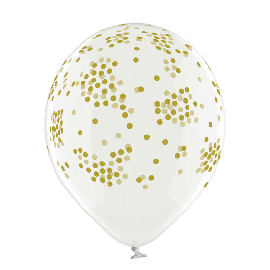 Luftballon Ø30cm "Konfetti" | 6 Stk. - Clear