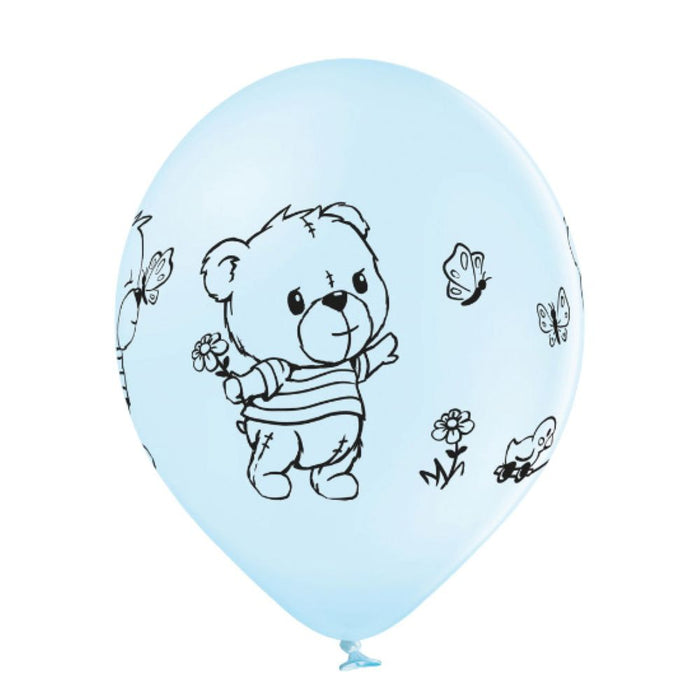 Luftballon Ø30cm Baby Boy | 6 Stück Babyparty Dekoration für Jungs
