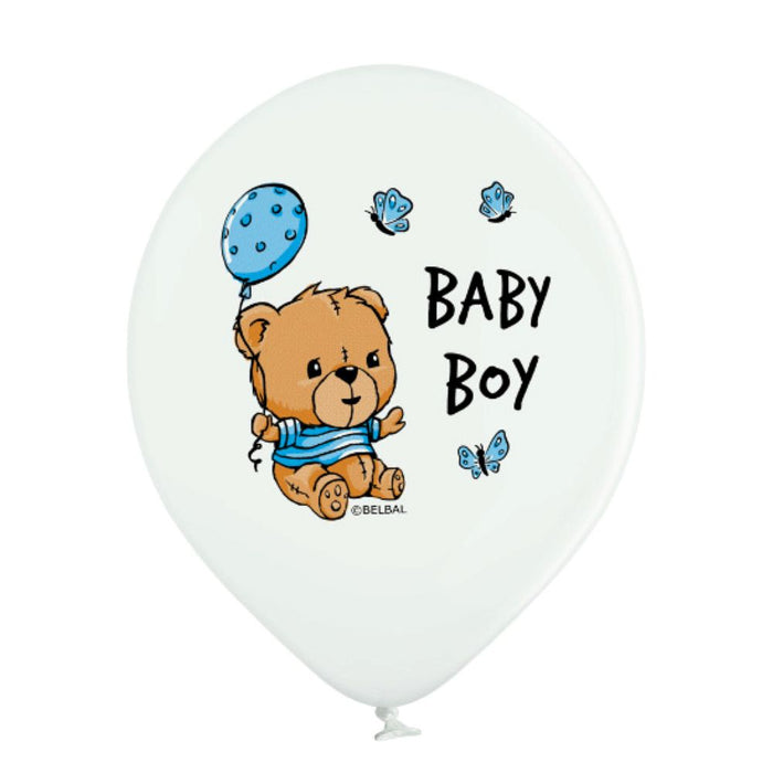Luftballon Ø30cm Baby Boy | 6 Stück Babyparty Dekoration für Jungs