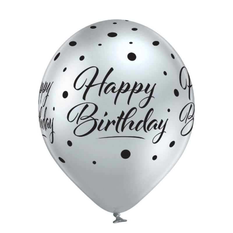 Luftballon Ø30cm Happy Birthday | 6 Stk. Bunt