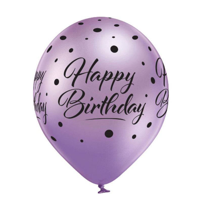 Luftballon Ø30cm Happy Birthday | 6 Stk. Bunt