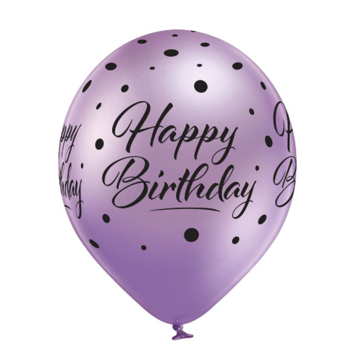Luftballon Ø30cm Happy Birthday | 6 Stk. Bunt