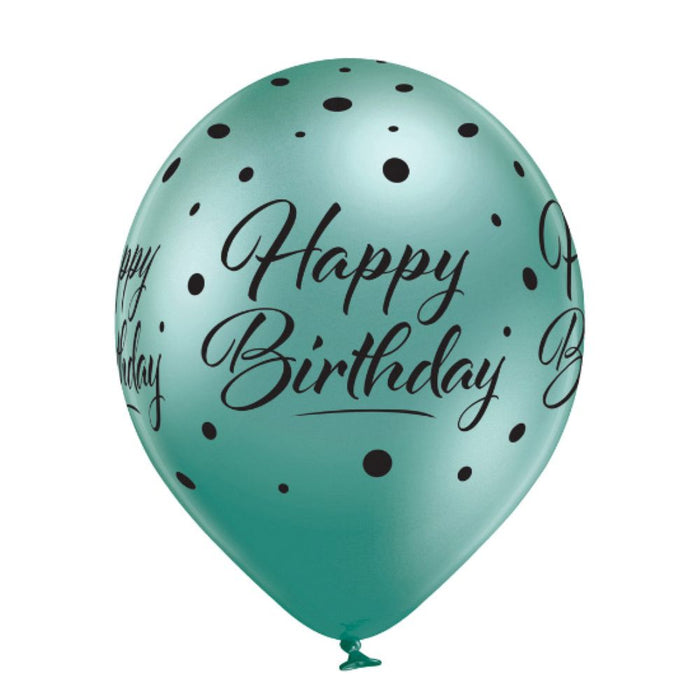Luftballon Ø30cm Happy Birthday | 6 Stk. Bunt