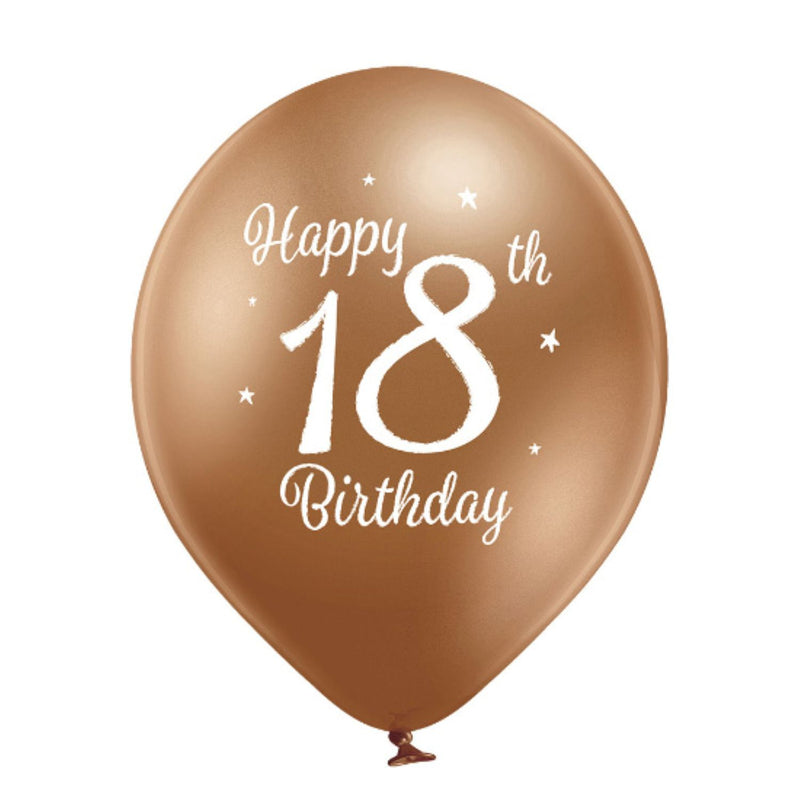 Luftballon "Happy 18th Birthday" | 6Stk./Ø30cm