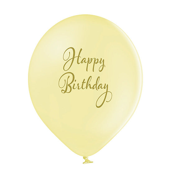 Luftballon Ø30cm "Happy Birthday" Pastell | 6 Stk.