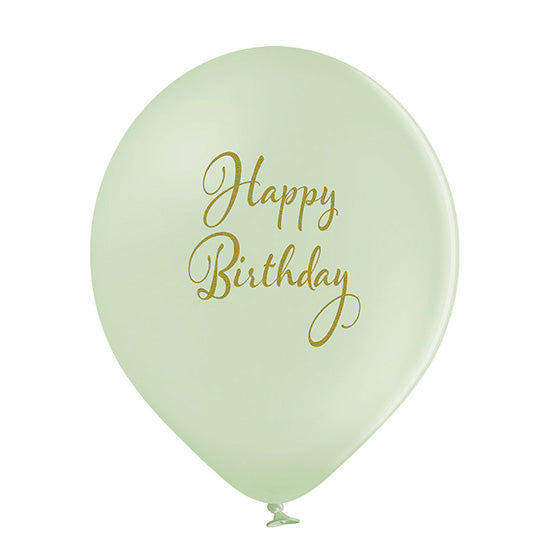 Luftballon Ø30cm "Happy Birthday" Pastell | 6 Stk.