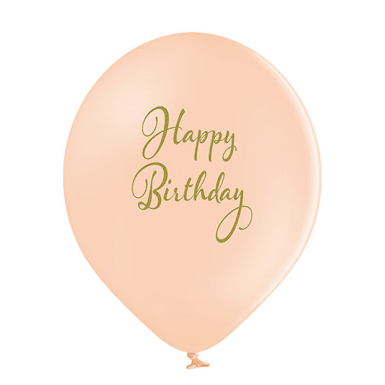Luftballon Ø30cm "Happy Birthday" Pastell | 6 Stk.