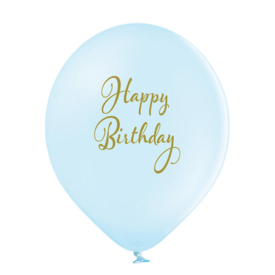 Luftballon Ø30cm "Happy Birthday" Pastell | 6 Stk.