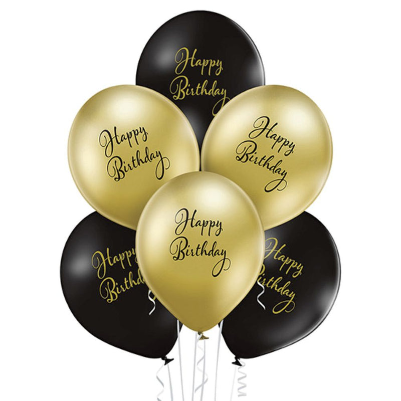 Luftballon Ø30cm "Happy Birthday" | 6 Stk.