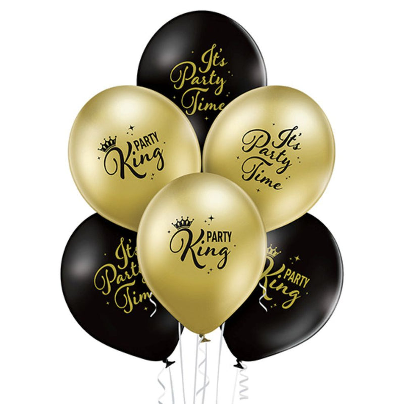 Luftballon Ø30cm "Party King" | 6 Stk.
