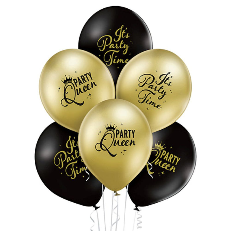 Luftballon Ø30cm "Party Queen" | 6 Stk.