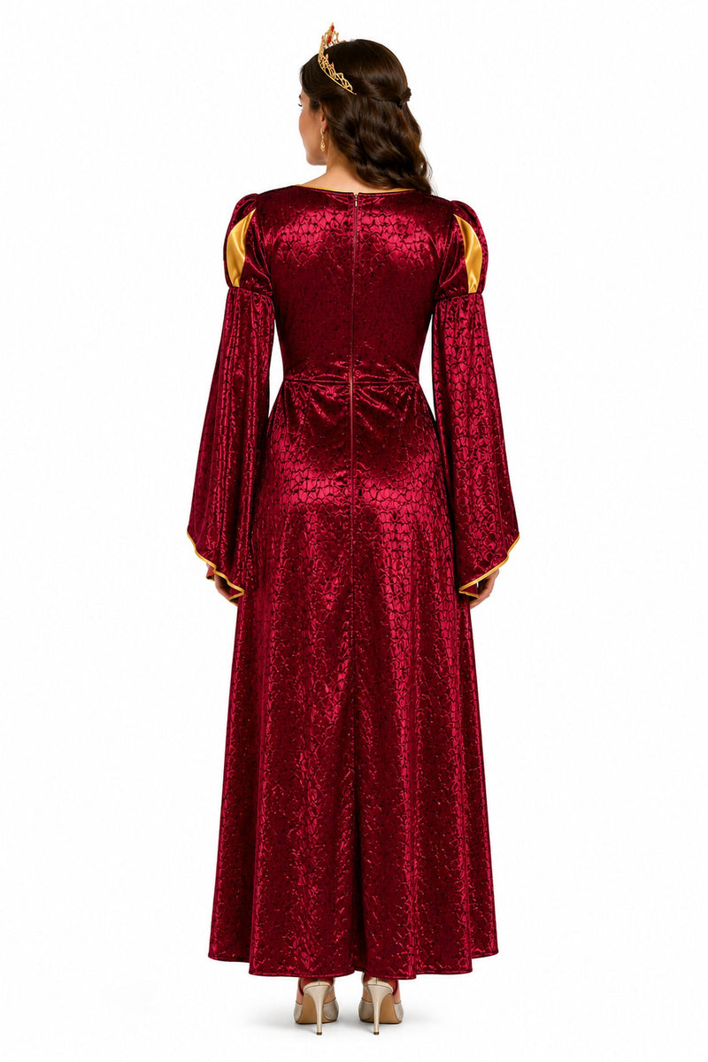 Burgfräulein Kostüm "Prinzessin Helena" für Damen | Rot Gold