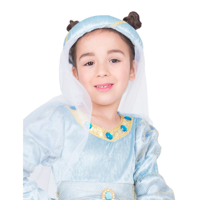 Burgfräulein Kostüm "Lady Anora" für Mädchen | Hellblau