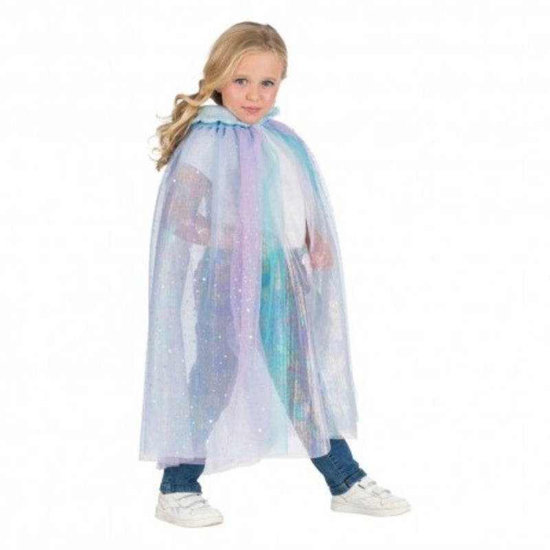 Meerjungfrau Glitzer Umhang für Mädchen | Blau