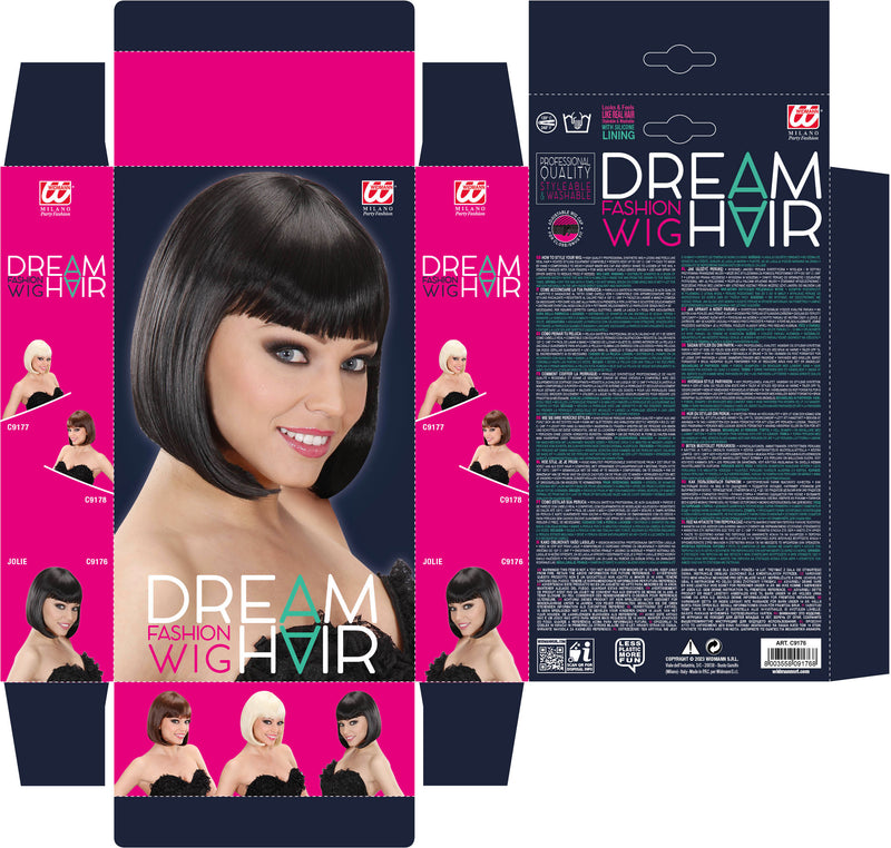 Perücke Jolie | Schwarz