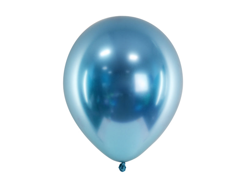 50 Stk. Luftballon Ø30cm "Uni Glossy" | Blau
