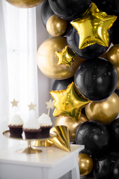 50 Stk. Luftballon Ø12cm "Uni Glossy" | Gold