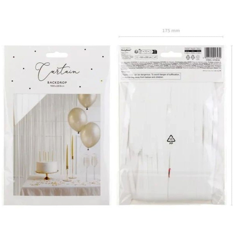 Türvorhang Lametta 100x200cm | Weiß