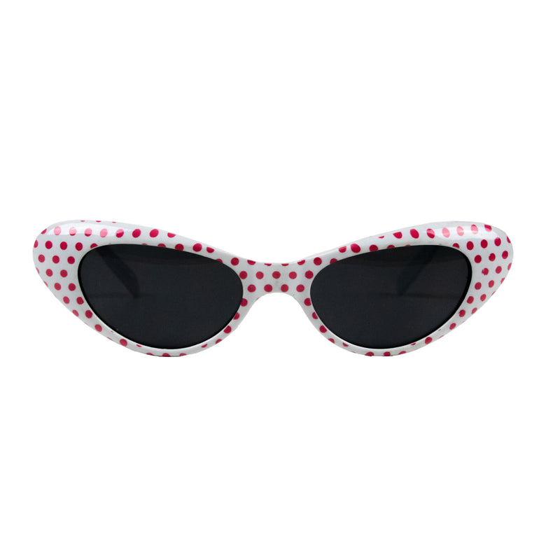 Cat Eye Brille Sandy mit Punkten | Weiß Rosa