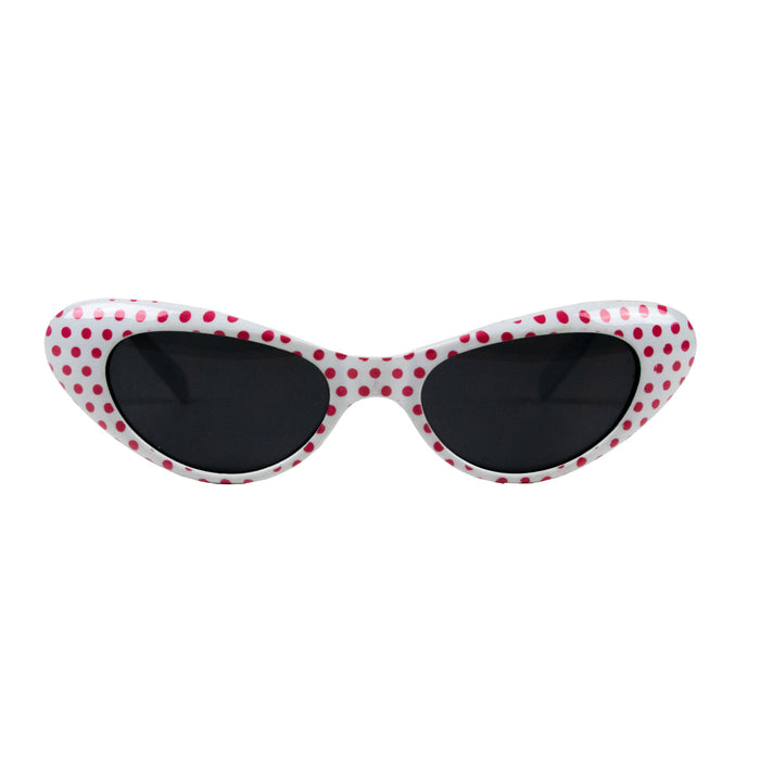 Cat Eye Brille Sandy mit Punkten | Weiß Rosa