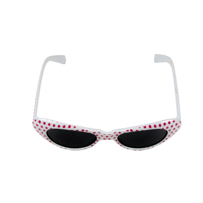 Cat Eye Brille Sandy mit Punkten | Weiß Rosa