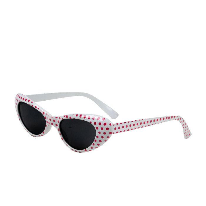 Cat Eye Brille Sandy mit Punkten | Weiß Rosa