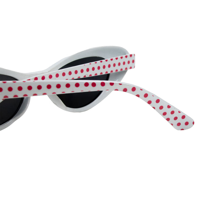 Cat Eye Brille Sandy mit Punkten | Weiß Rosa