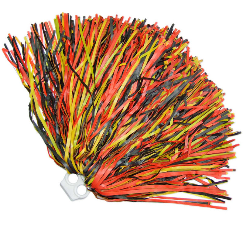 "Cheerleader Pompon mit Ringgriff" - 1 Stück | Schwarz Rot Gelb