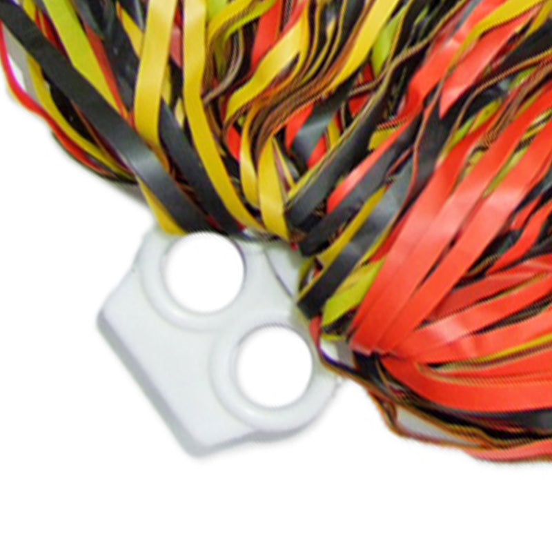 "Cheerleader Pompon mit Ringgriff" - 1 Stück | Schwarz Rot Gelb