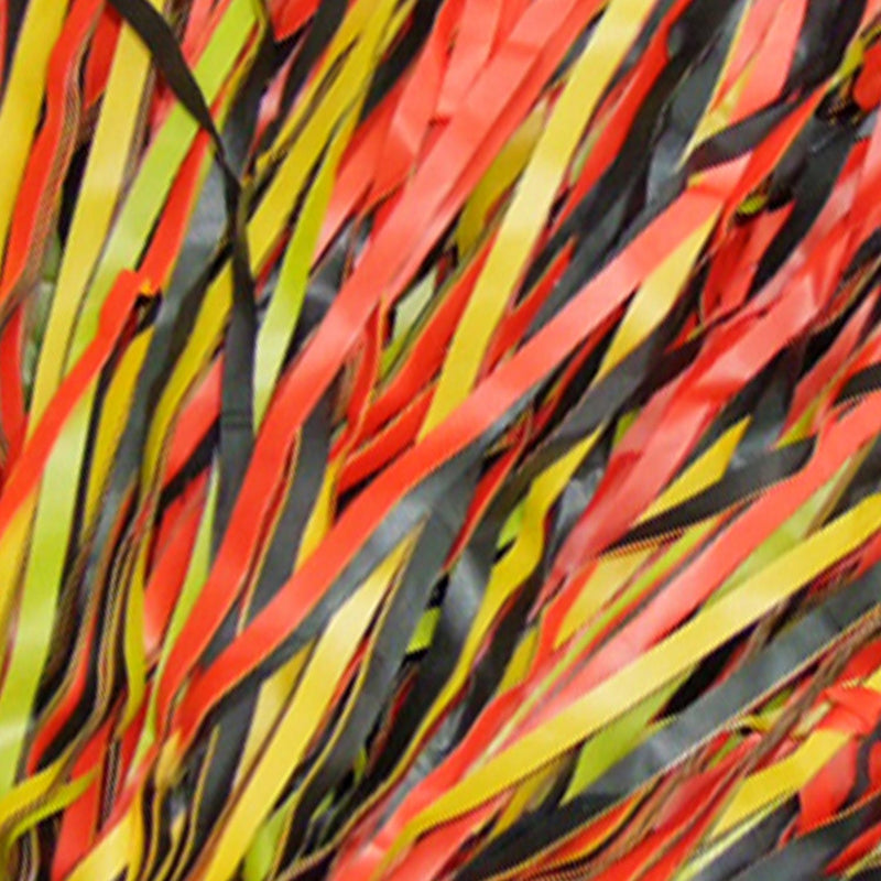 "Cheerleader Pompon mit Ringgriff" - 1 Stück | Schwarz Rot Gelb