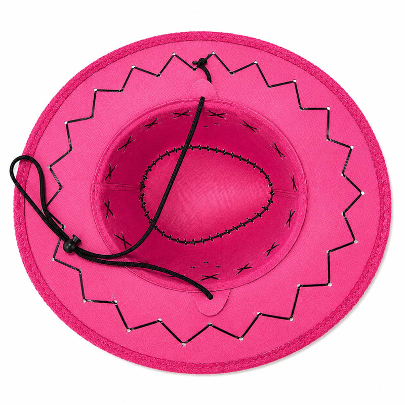 Kinder Cowboyhut mit Ziernähten | Pink | Western Hut