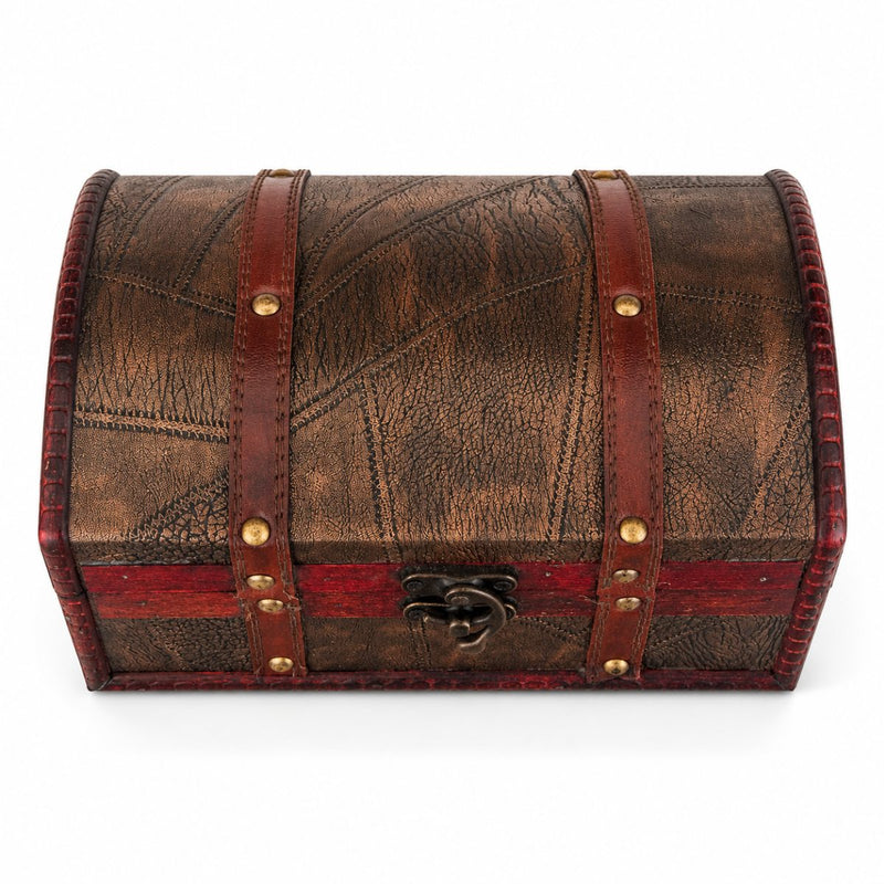 Schatzkiste Holz Piratentruhe Geschenkbox Aufbewahrungsbox 24 cm