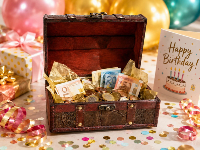 Schatzkiste Holz Piratentruhe Geschenkbox Aufbewahrungsbox 24 cm