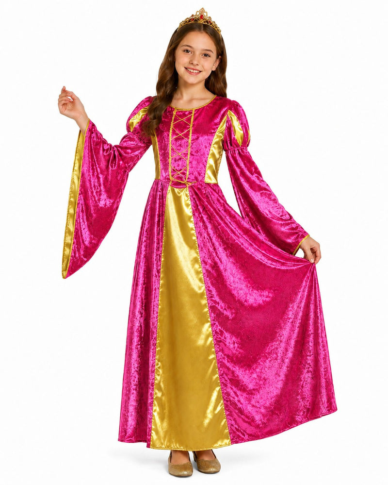 Burgfräulein Kostüm "Prinzessin Helena" für Mädchen | Pink Gold